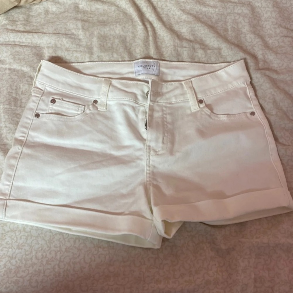 Celebrity Pink White High waisted shorts